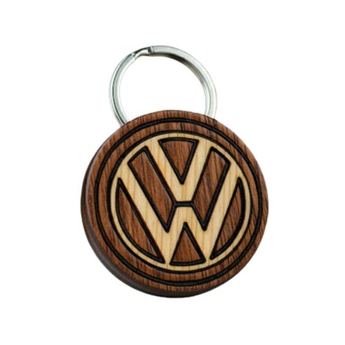 wholesale wooden car logo keychain volkswagen