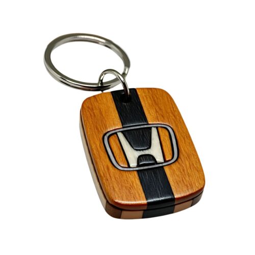 wooden car logo keychain wholesale honda