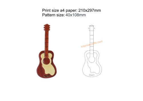 charming guitar intarsia pattern