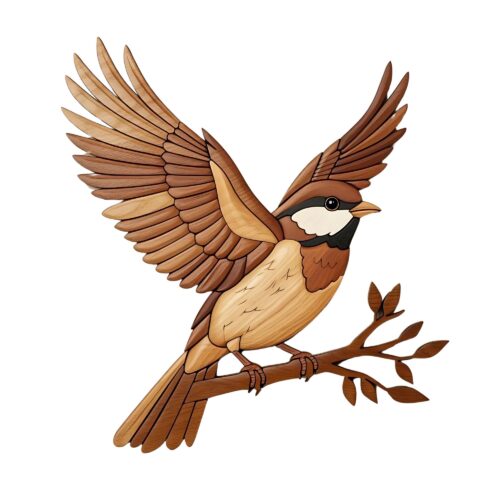 intarsia wooden bird plaques