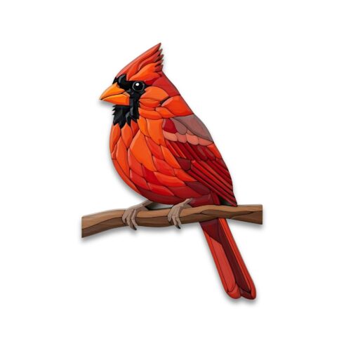 intarsia wooden cardinal bird plaques 1