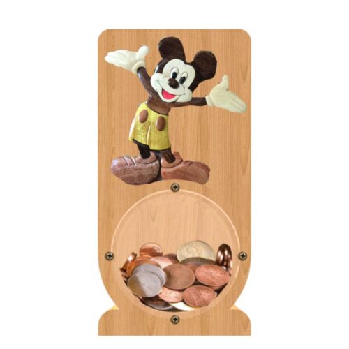 intarsia wooden piggy bank "cheerful mickey mouse"