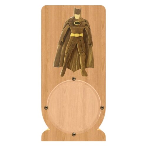 intarsia wooden piggy bank money saving box "batman"