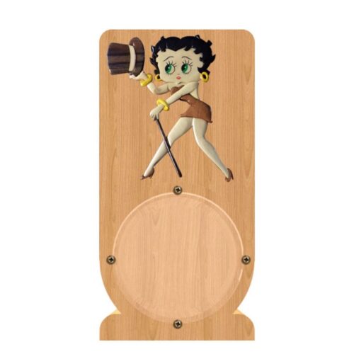 intarsia wooden piggy bank money saving box "betty boop tipping"