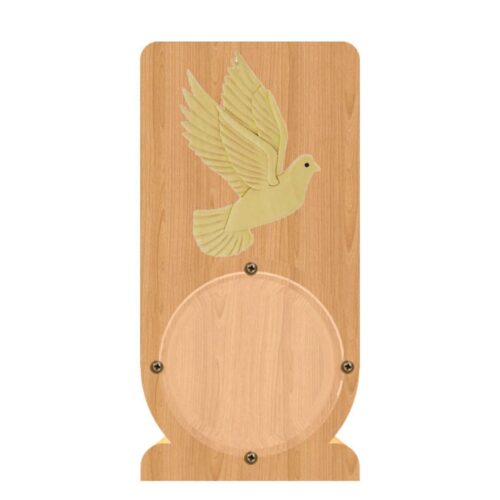 intarsia wooden piggy bank money saving box "dove" 1