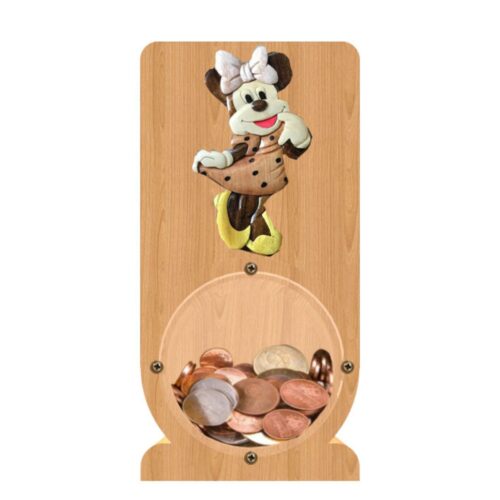 intarsia wooden piggy bank money saving box "minnie mouse"