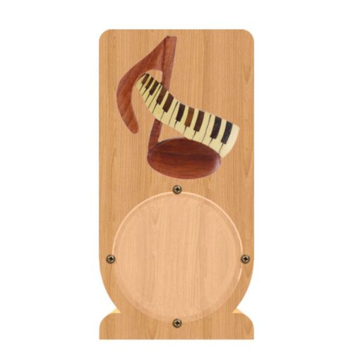 intarsia wooden piggy bank money saving box "musical"