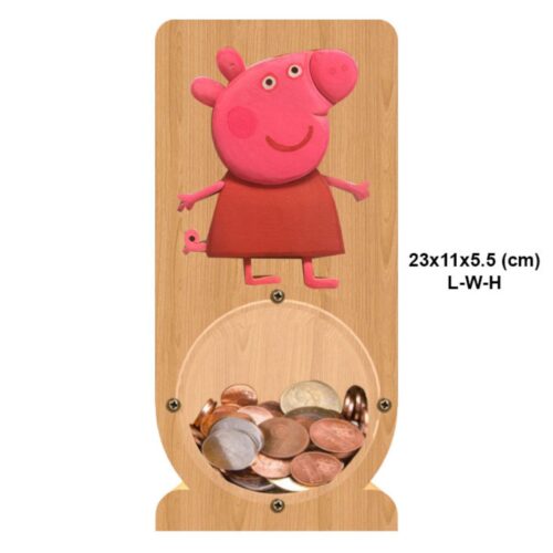 intarsia wooden piggy bank "peppa pig" 1