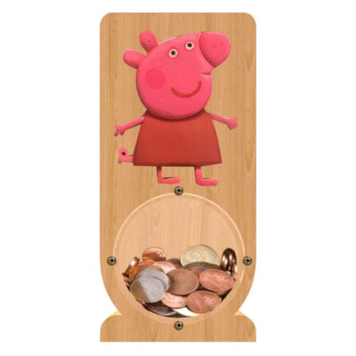 intarsia wooden piggy bank "peppa pig"