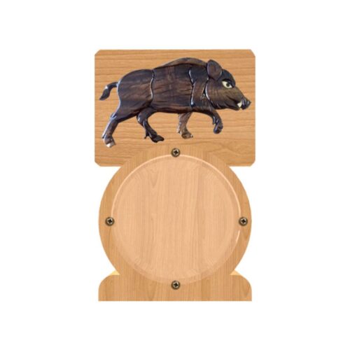 intarsia wooden piggy bank "wild boar" 2