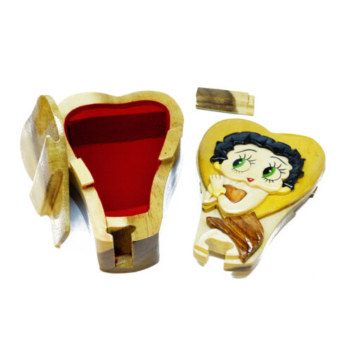 heart of betty boop intarsia puzzle box 3