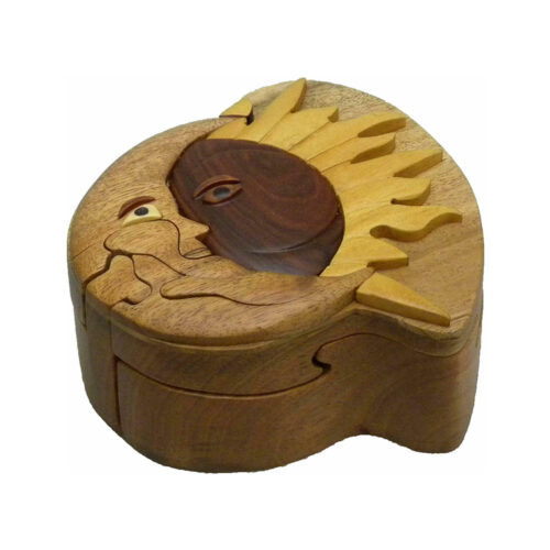 mystical dance of sun intarsia wooden puzzle boxes