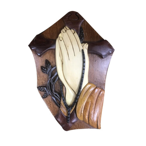 praying hands intarsia puzzle box