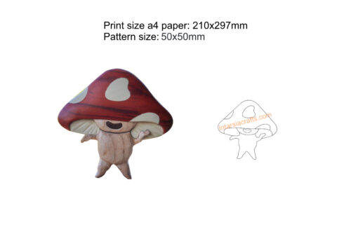 whimsical mushroom free intarsia pattern