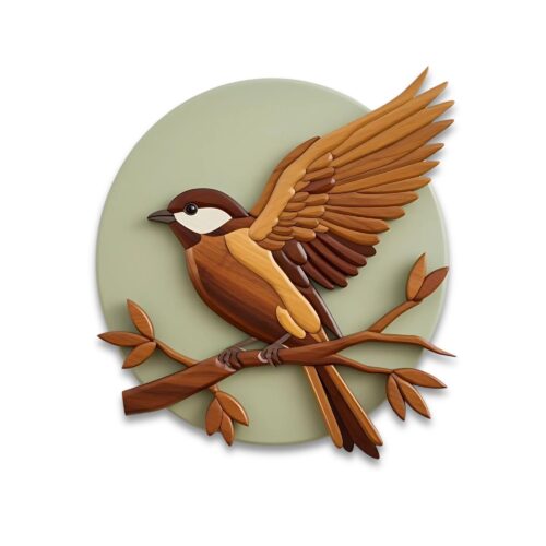 intarsia wooden bird plaques 1