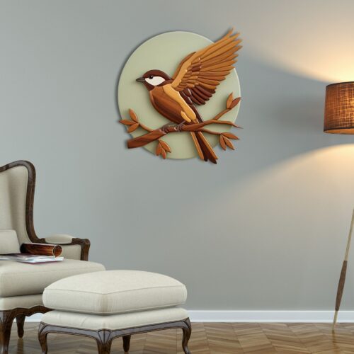 wooden bird plaques using intarsia technique on wall decor 1