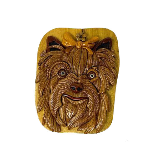 yorkshire terrier wooden puzzle box