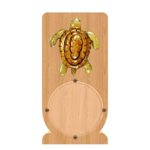 intarsia wooden piggy bank "hawaii turtle" 1