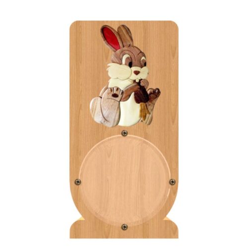 intarsia wooden piggy bank "rabbit" 1