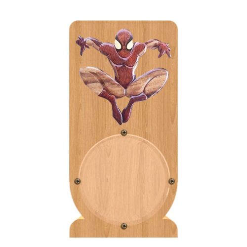 intarsia wooden piggy bank "spiderman" 1