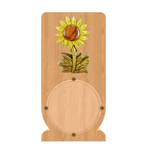 intarsia wooden piggy bank "sunflower" 1