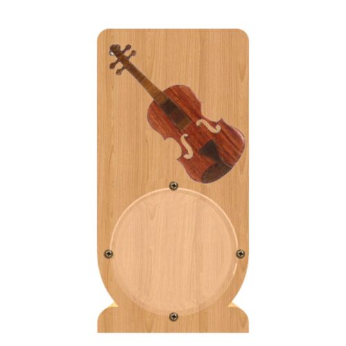 intarsia wooden piggy bank "the violin" 1