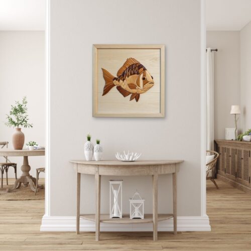 intarsia wooden fish wall decoration "bream beauty"