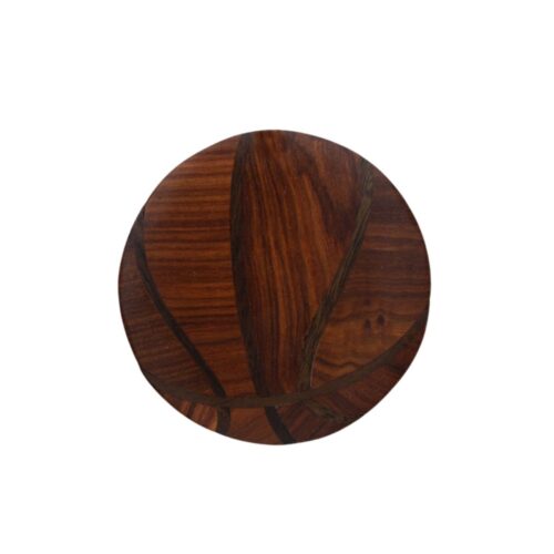 basketball intarsia wooden ornament