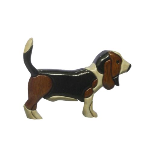 beagle loyal paws intarsia wooden ornament