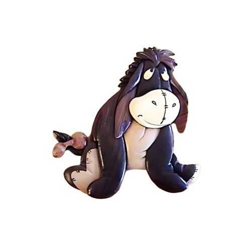 donkey gentle soul intarsia wooden ornament