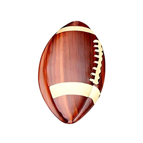 football victory oval intarsia wooden ornament